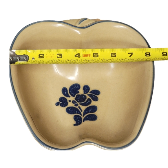 Pfaltzgraff Cream and Blue Apple-Shaped Bowl - Picture 6 of 6